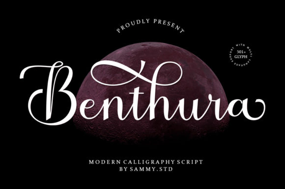 Benthura Script: Crafting Visual Narratives with Delicate Elegance