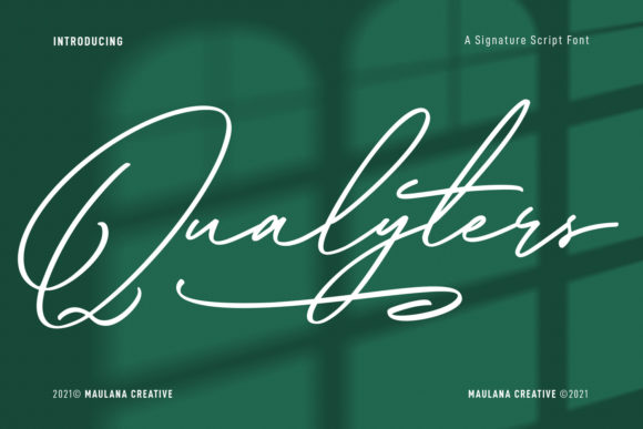 Qualyters Script: A Modern Signature Font for Striking Design